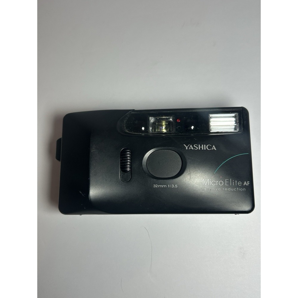 Yashica Micro Elite AF 35mm Film Camera Point & Shoot Tested Flash Not Working